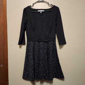 LC Lauren Conrad Asymmetrical Black Dress